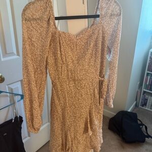 long sleeve wrap dress-floral and super flattering!!